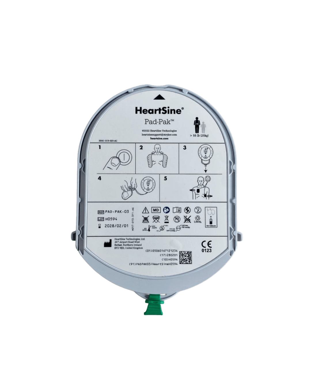 HeartSine Samaritan Adult Pads/Battery Pack (PAD-PAK-03)